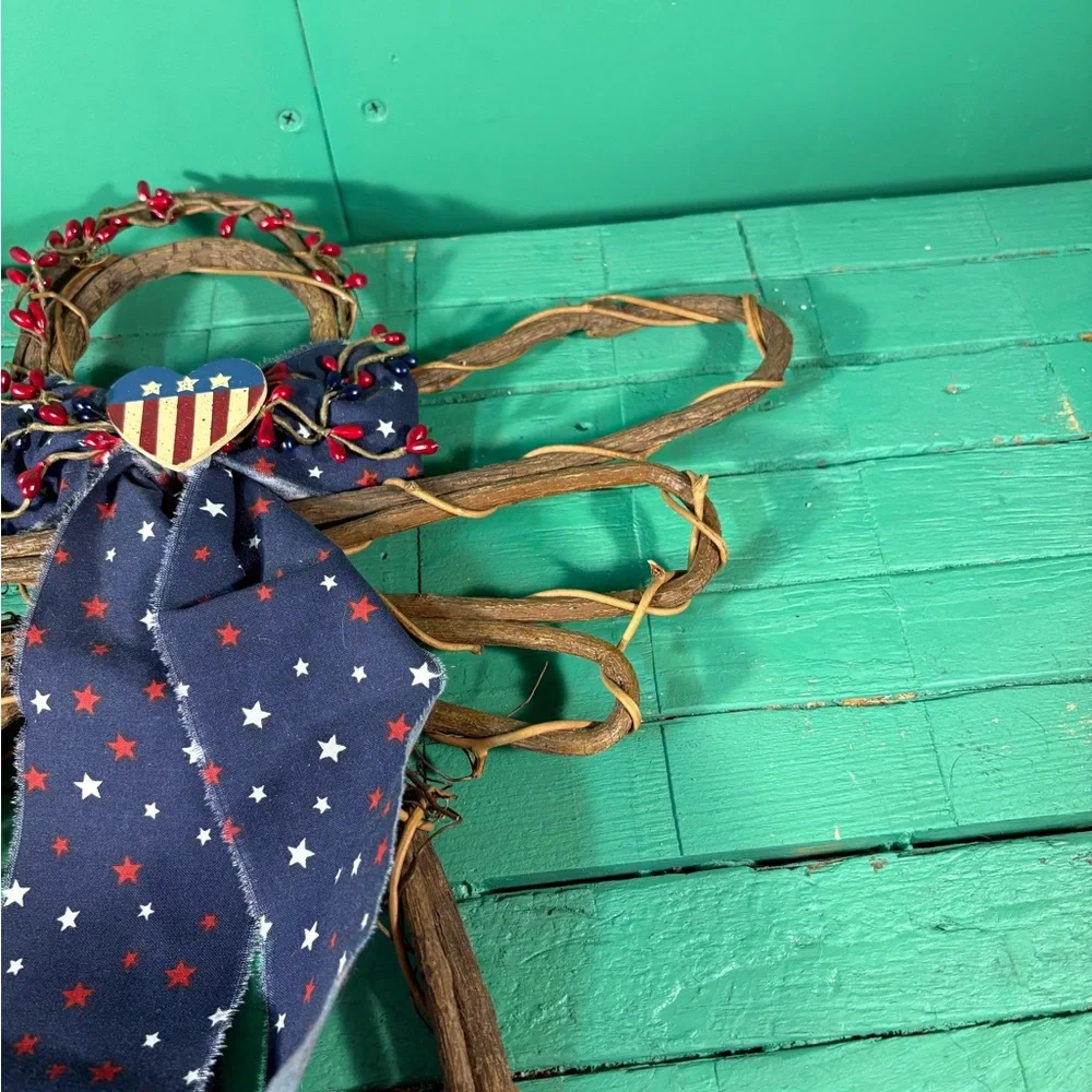 Red, White and Blue Holiday Wreath for Festive Cheer